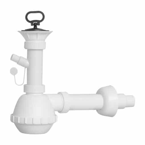 Sifone PVC Per Lavello A 1 Vasca - Con Attacco Lavastoviglie E Troppo Pieno - Foto 12